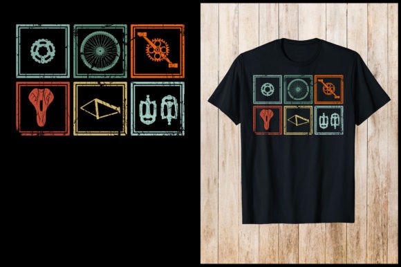 Bicycle Parts Vintage Retro T-Shirt Embroidery Review