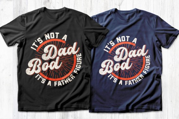 Dad Bod Father Figure Tshirt Retro