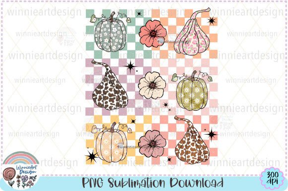 Retro Fall Pumpkin Season Checkered Boho Review