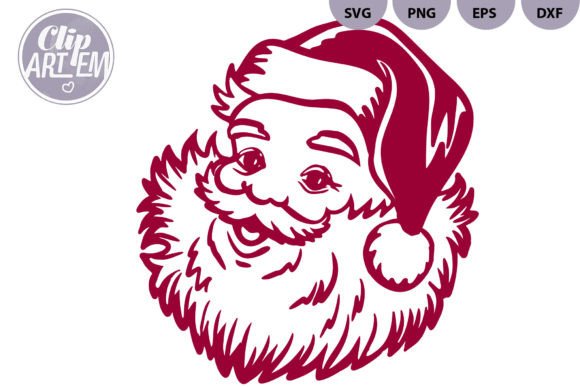 Retro Vintage Happy Santa s Face 4files