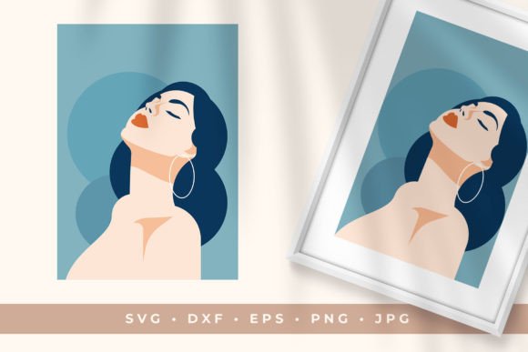 Seductive Retro Woman Abstract Poster Review